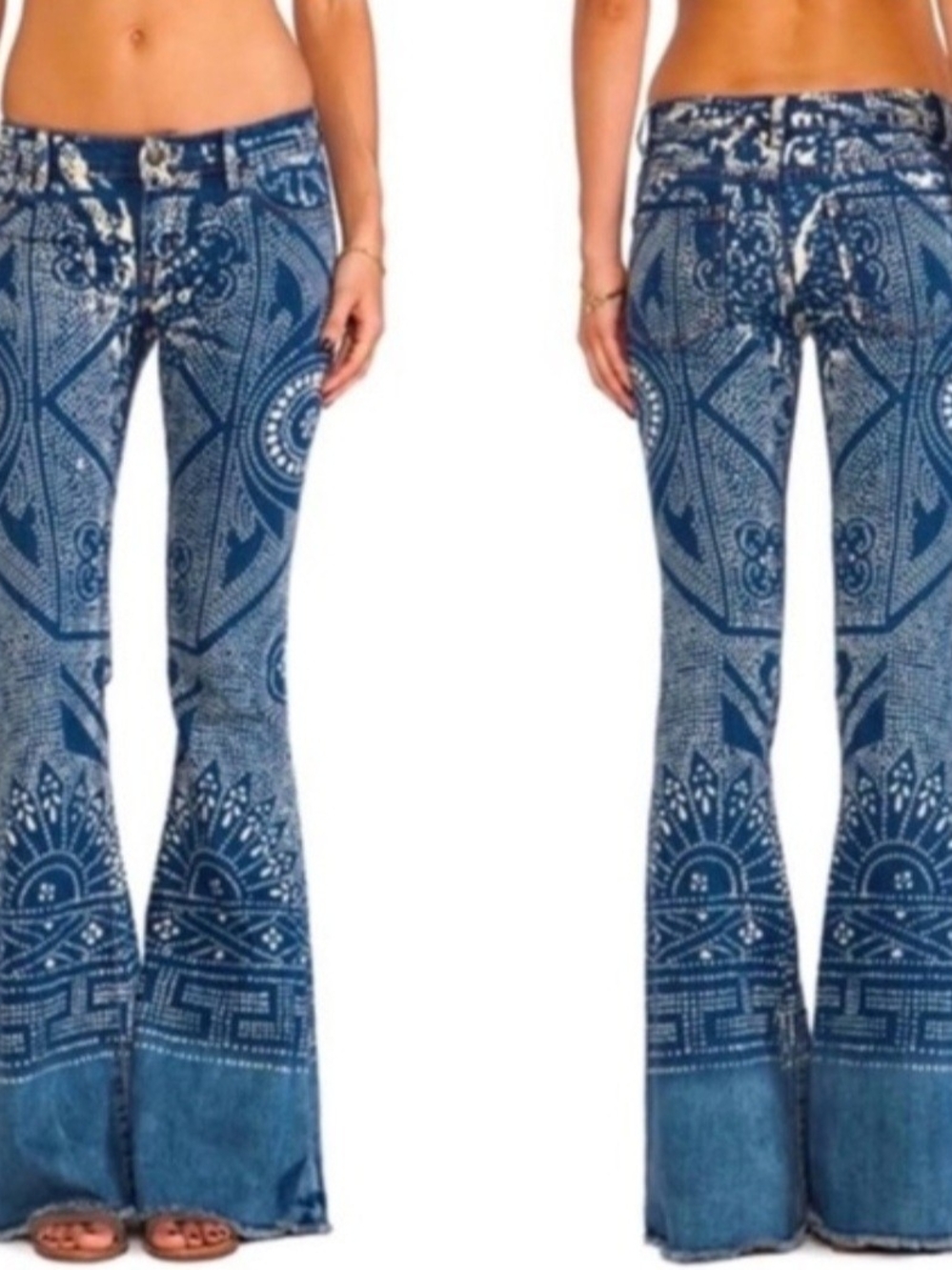 Free People Vintage Bali Flare Indigo Malaya Wash Jeans - Picture 5 of 6